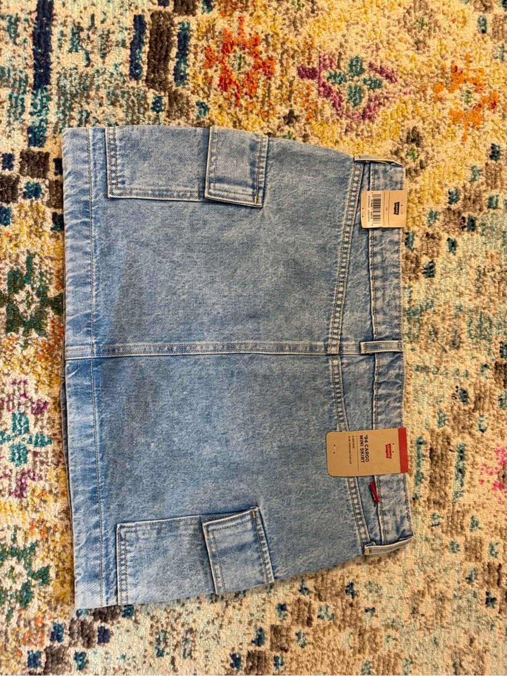 Levi's 94 denim cargo mini skirt - Picture 2 of 6